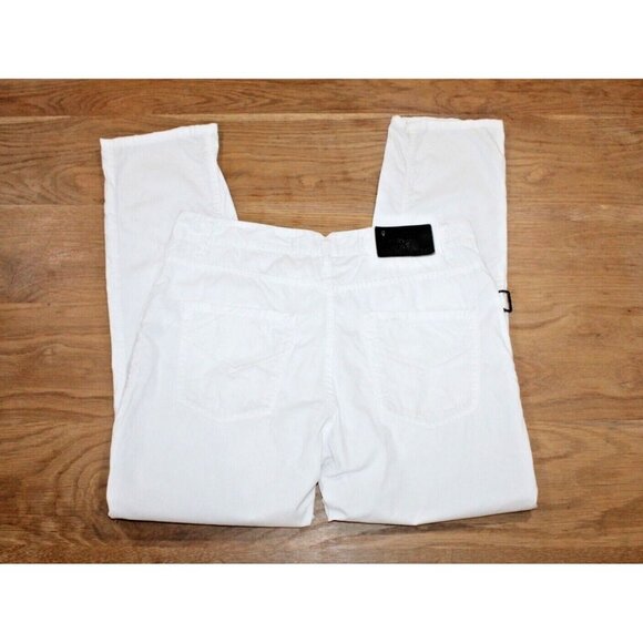 ZADIG & VOLTAIRE Eliot Boyfriend Crop High Rise Pants Button Fly Size 38 White - Picture 2 of 9